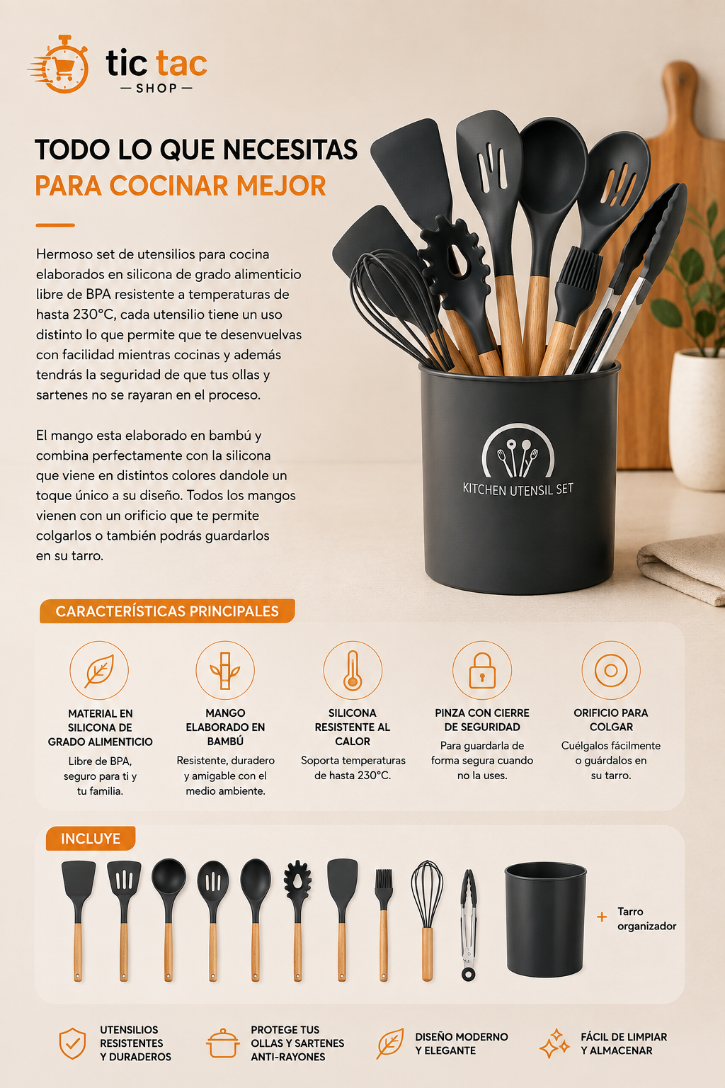UTENSILIOS DE COCINA X12PCS V-89