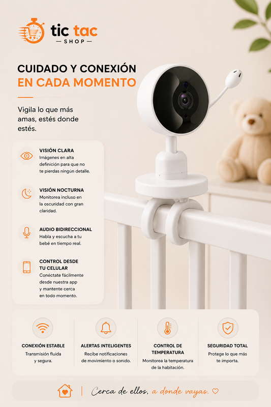 CAMARA MONITOR PARA BEBE FLEXIBLE APP