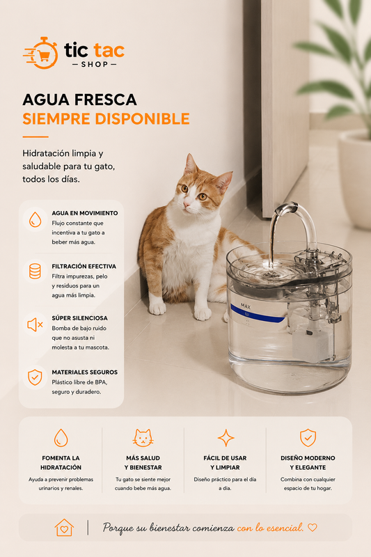 BEBEDERO INTELIGENTE PARA MASCOTAS  🐈